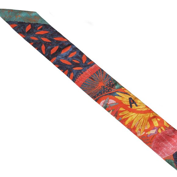 HERMES ORANGE CHACUN FAIT SON NID SILK TWILLY SCARF - Picture 8 of 10